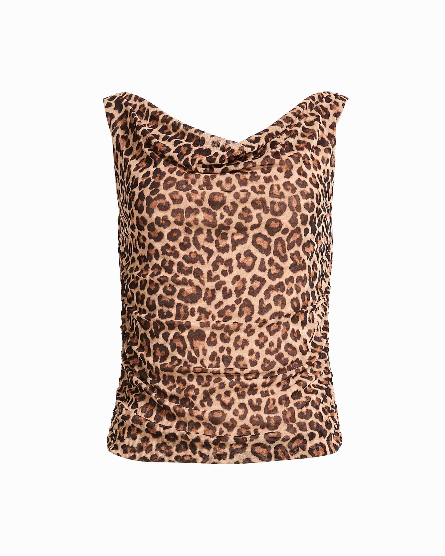 Ruched Drape Neck Top