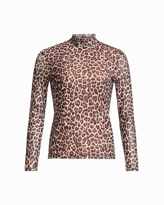 Zip Back Mock Neck Top