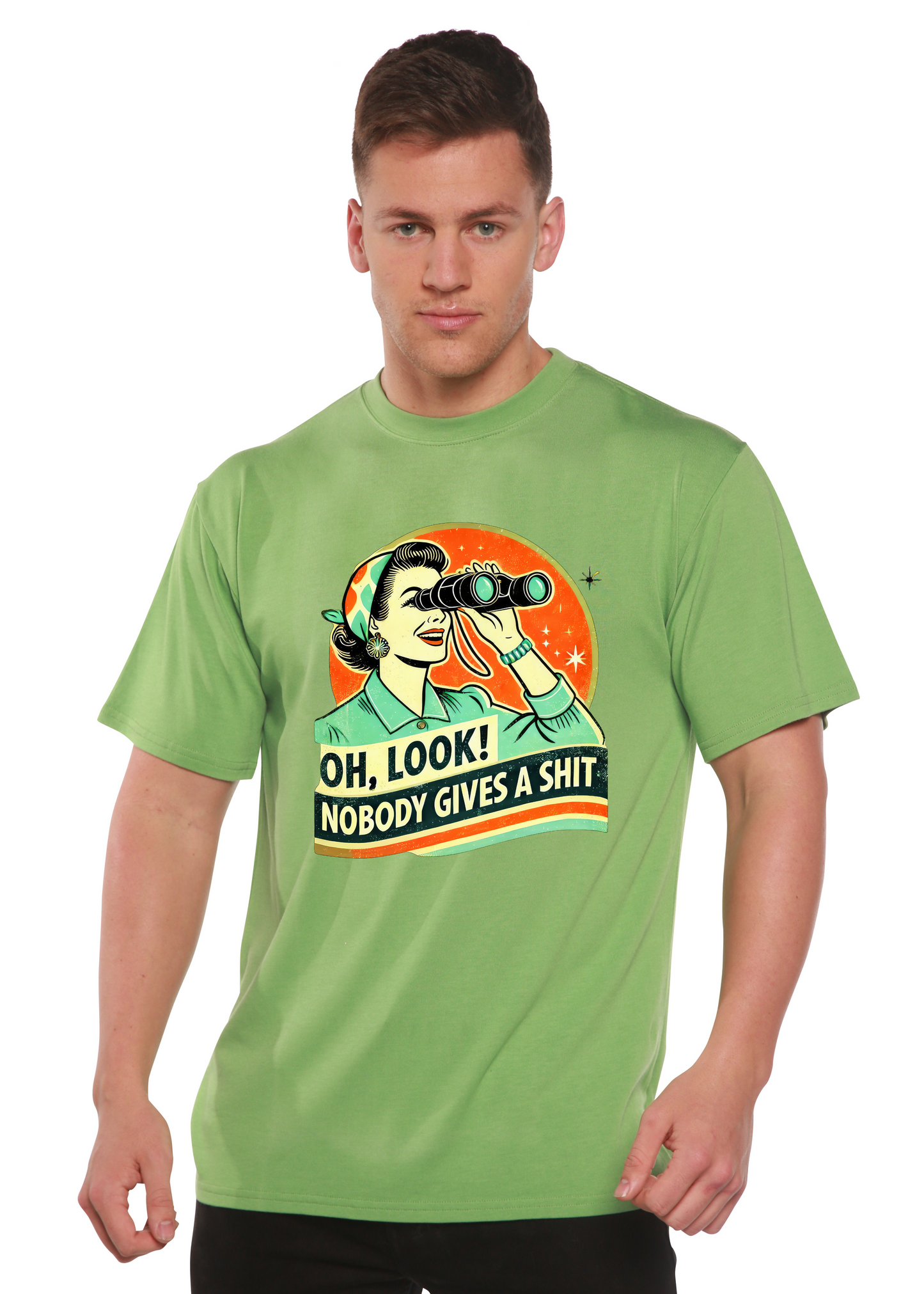 Funny Retro Woman Unisex Bamboo/Cotton Graphic T-Shirt