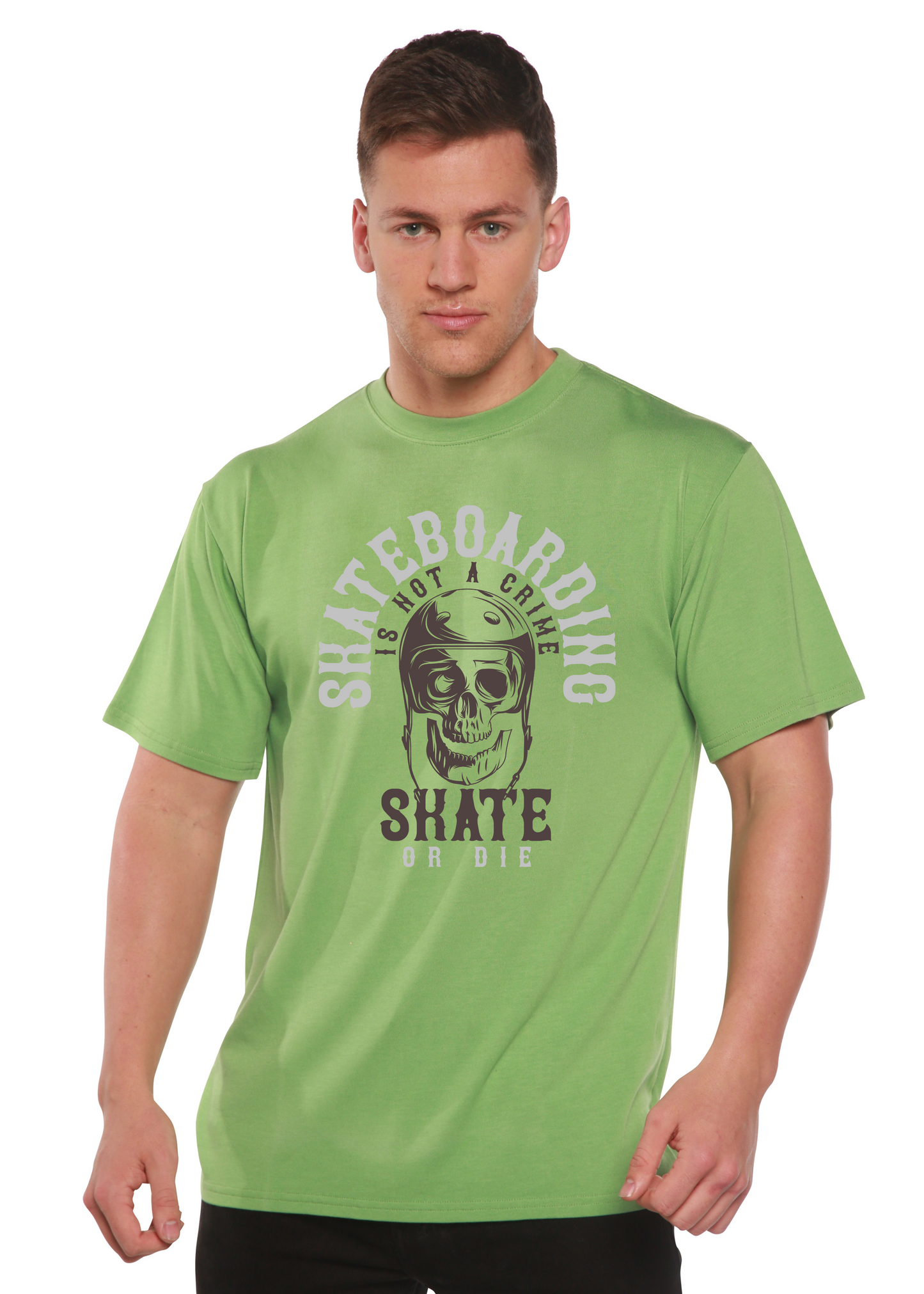 Skate Boarding Men's Bamboo Viscose/Organic Cotton Short Sleeve Graphic T-Shirt
