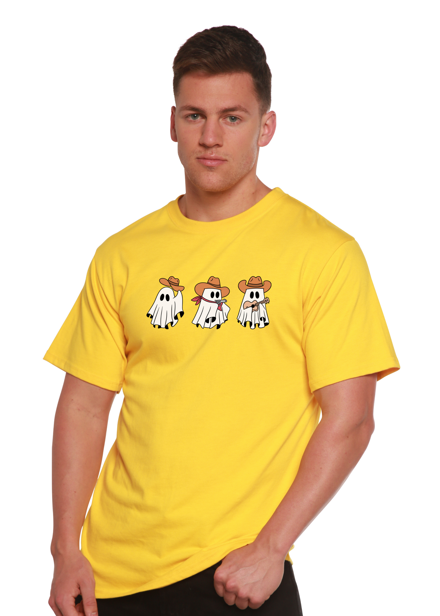 Cowboy Ghosts Unisex Bamboo Viscose/Organic Cotton Short Sleeve Graphic T-Shirt