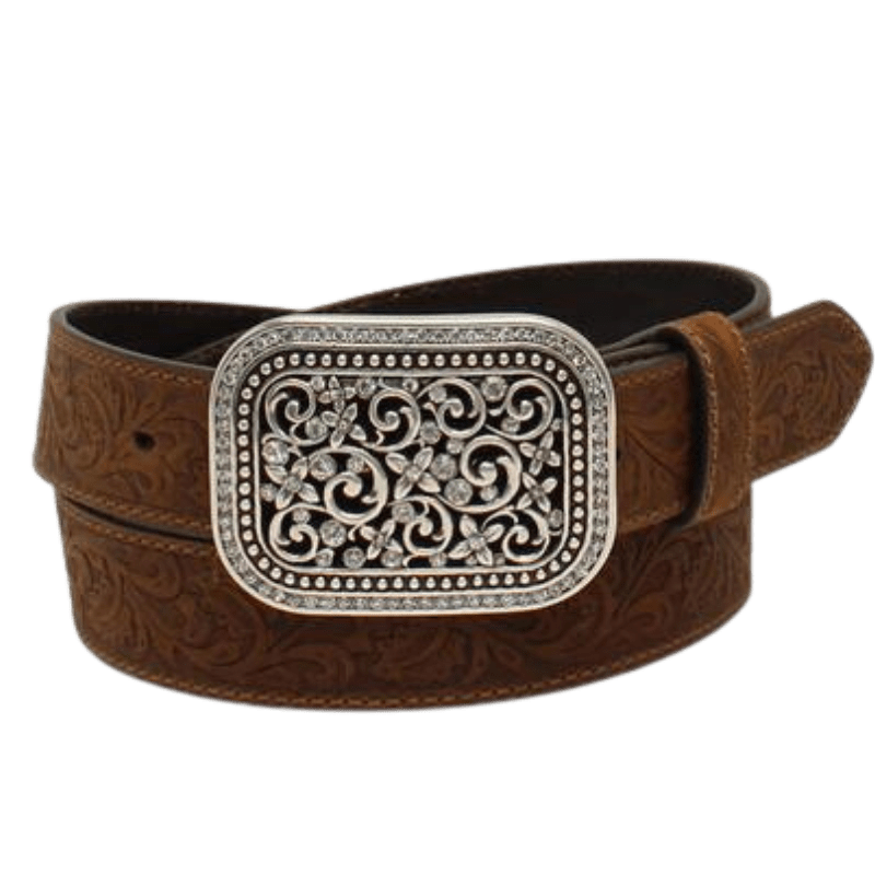 Ariat Women's Brown Rhinestone Filigree Belt A10006944