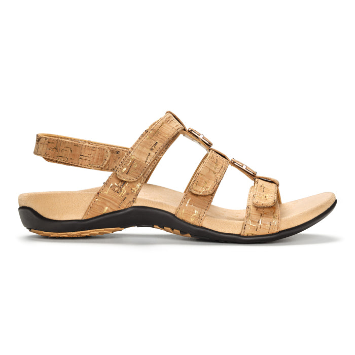 Womens Vionic Amber Adjustable Sandal in Gold Cork — image 3