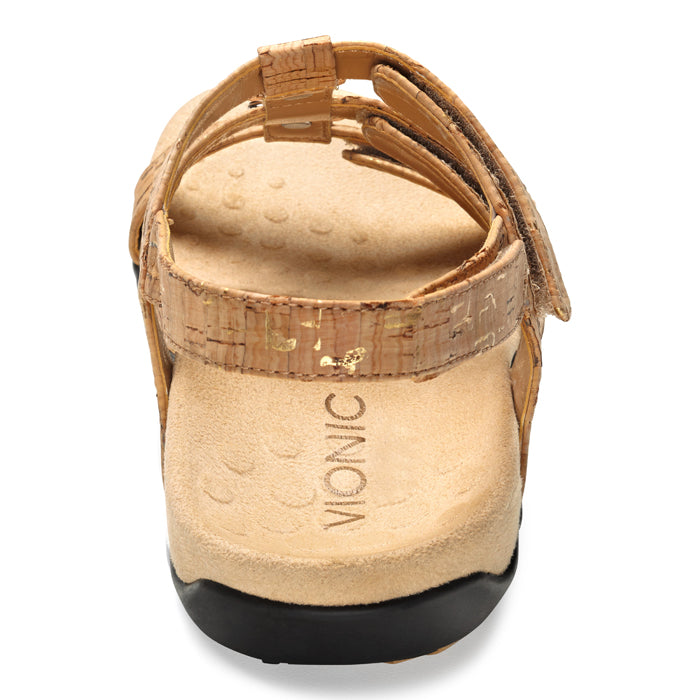 Womens Vionic Amber Adjustable Sandal in Gold Cork — image 7
