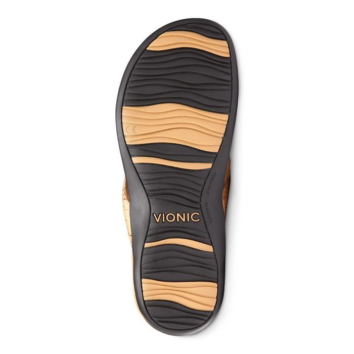 Womens Vionic Bella Toe Post Sandal in Gold Cork — image 5