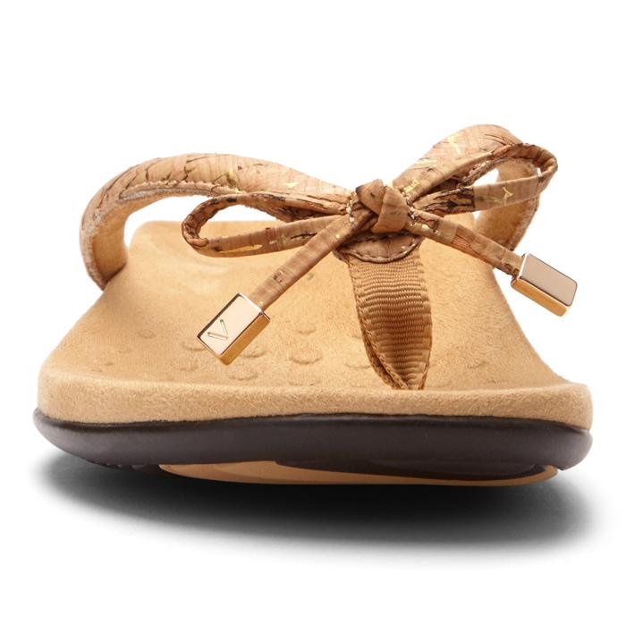 Womens Vionic Bella Toe Post Sandal in Gold Cork — image 6