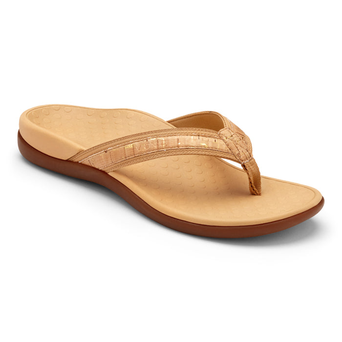 Womens Vionic Tide II Toe Post Sandal in Gold Cork — image 1