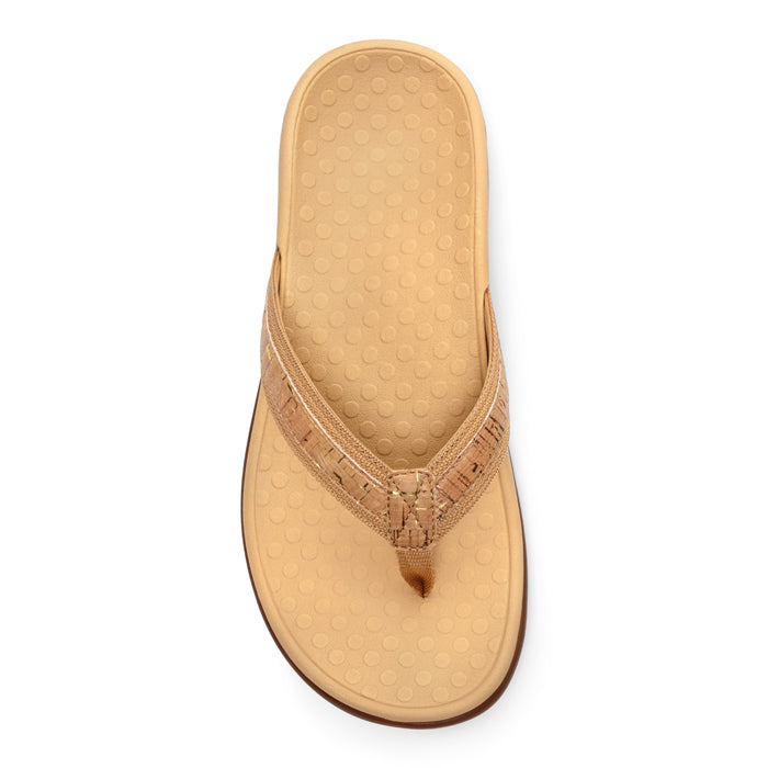 Womens Vionic Tide II Toe Post Sandal in Gold Cork — image 2