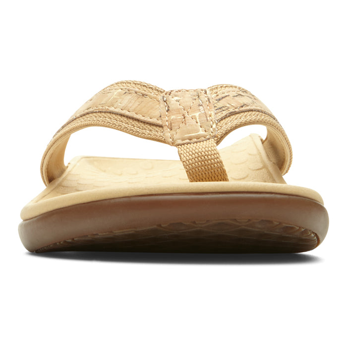 Womens Vionic Tide II Toe Post Sandal in Gold Cork — image 4