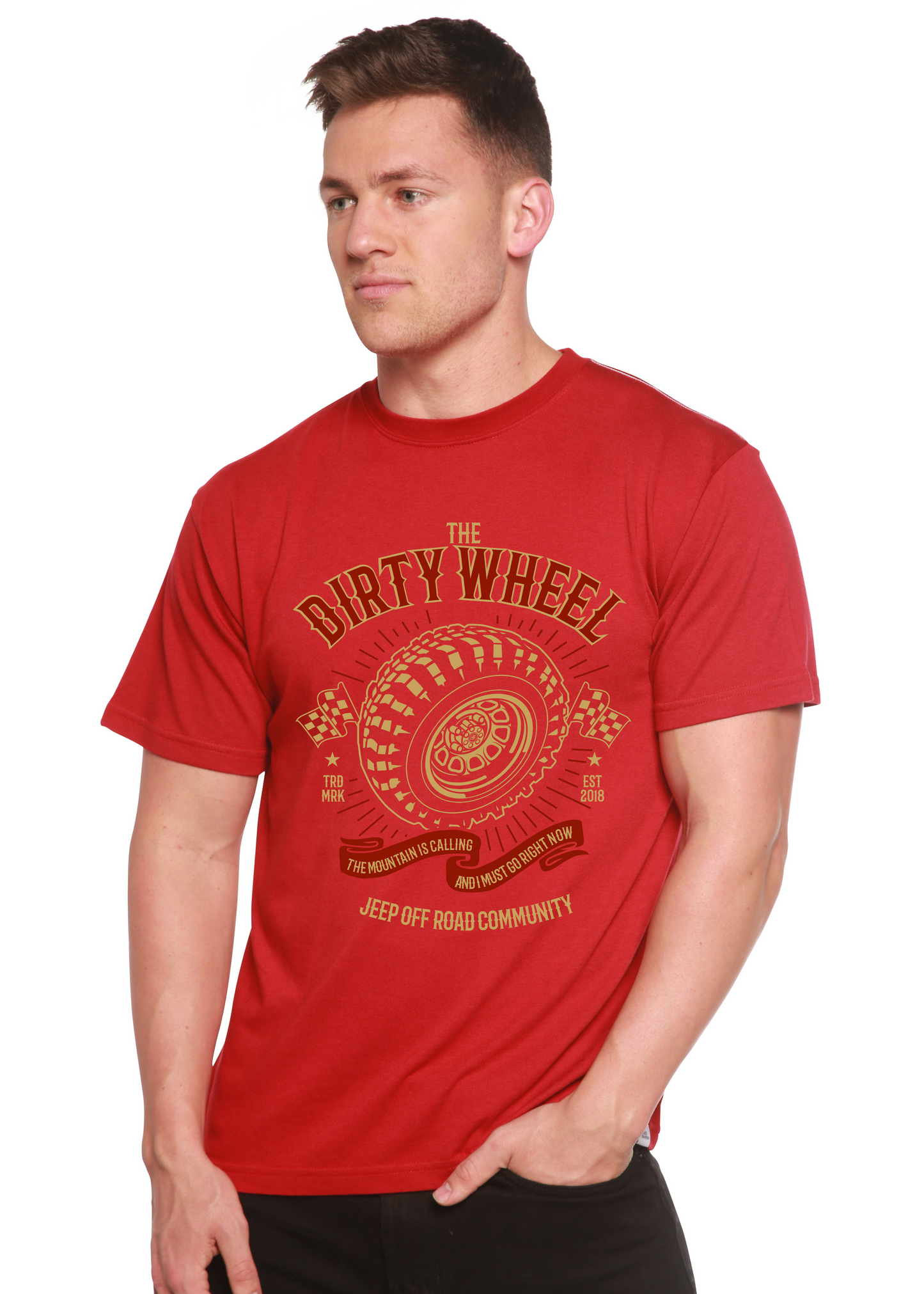 The Dirty Wheel Spun Bamboo® Men's Bamboo Viscose/Organic Cotton Short Sleeve Graphic T-Shirt