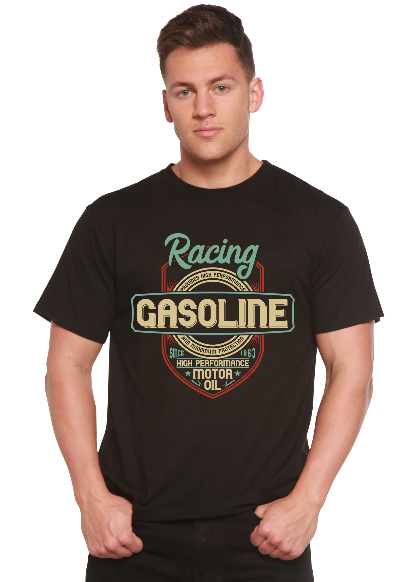 Racing Men's Bamboo Viscose/Organic Cotton Short Sleeve Graphic T-Shirt