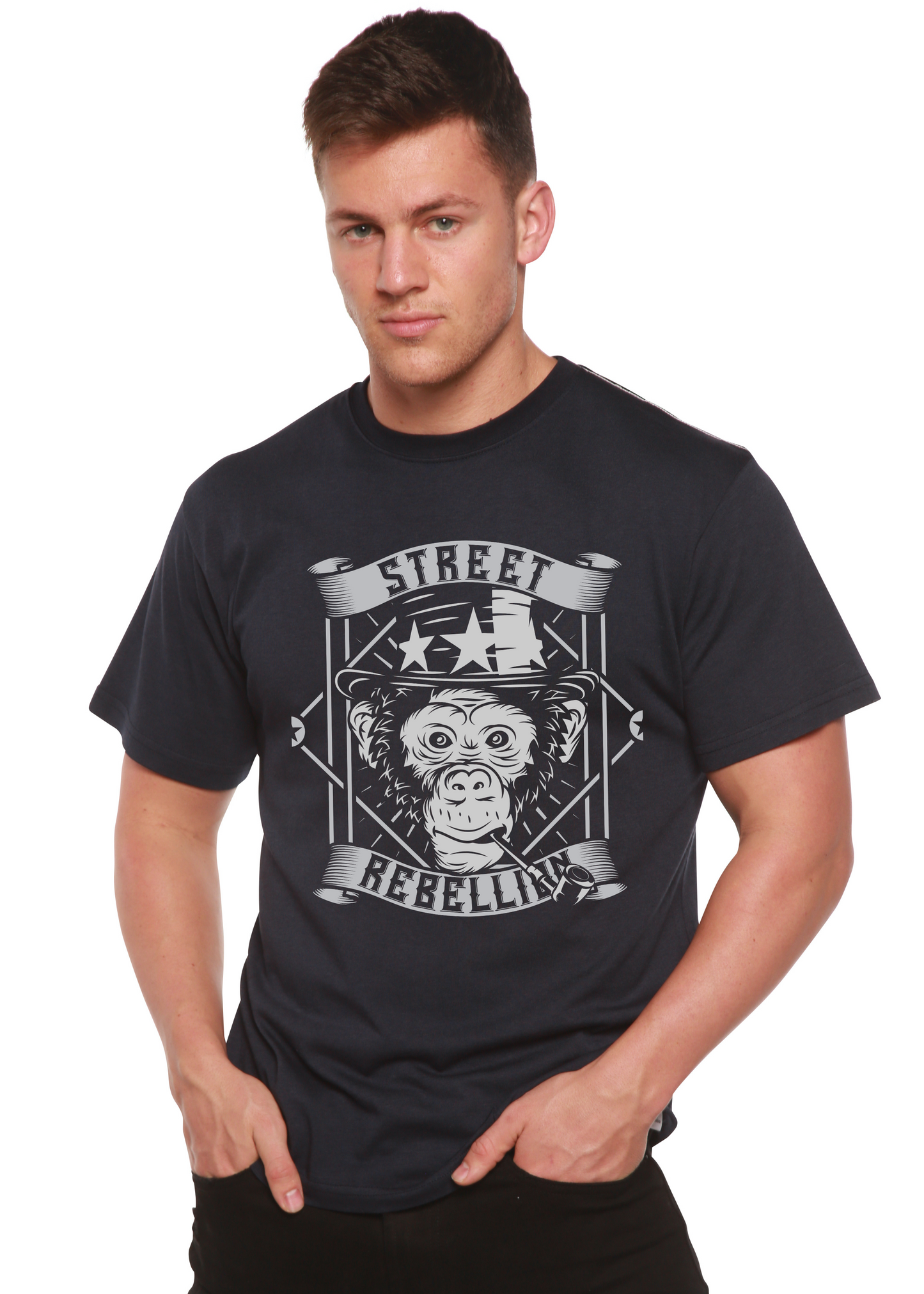 Street Men's Bamboo Viscose/Organic Cotton Short Sleeve Graphic T-Shirt