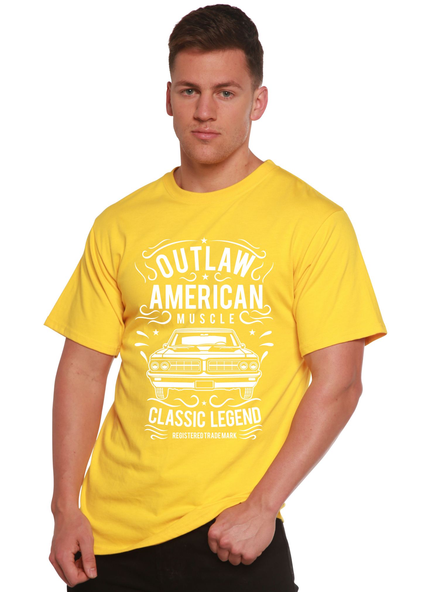 Outlaw American Muscle Spun Bamboo® Men's Bamboo Viscose/Organic Cotton Short Sleeve Graphic T-Shirt