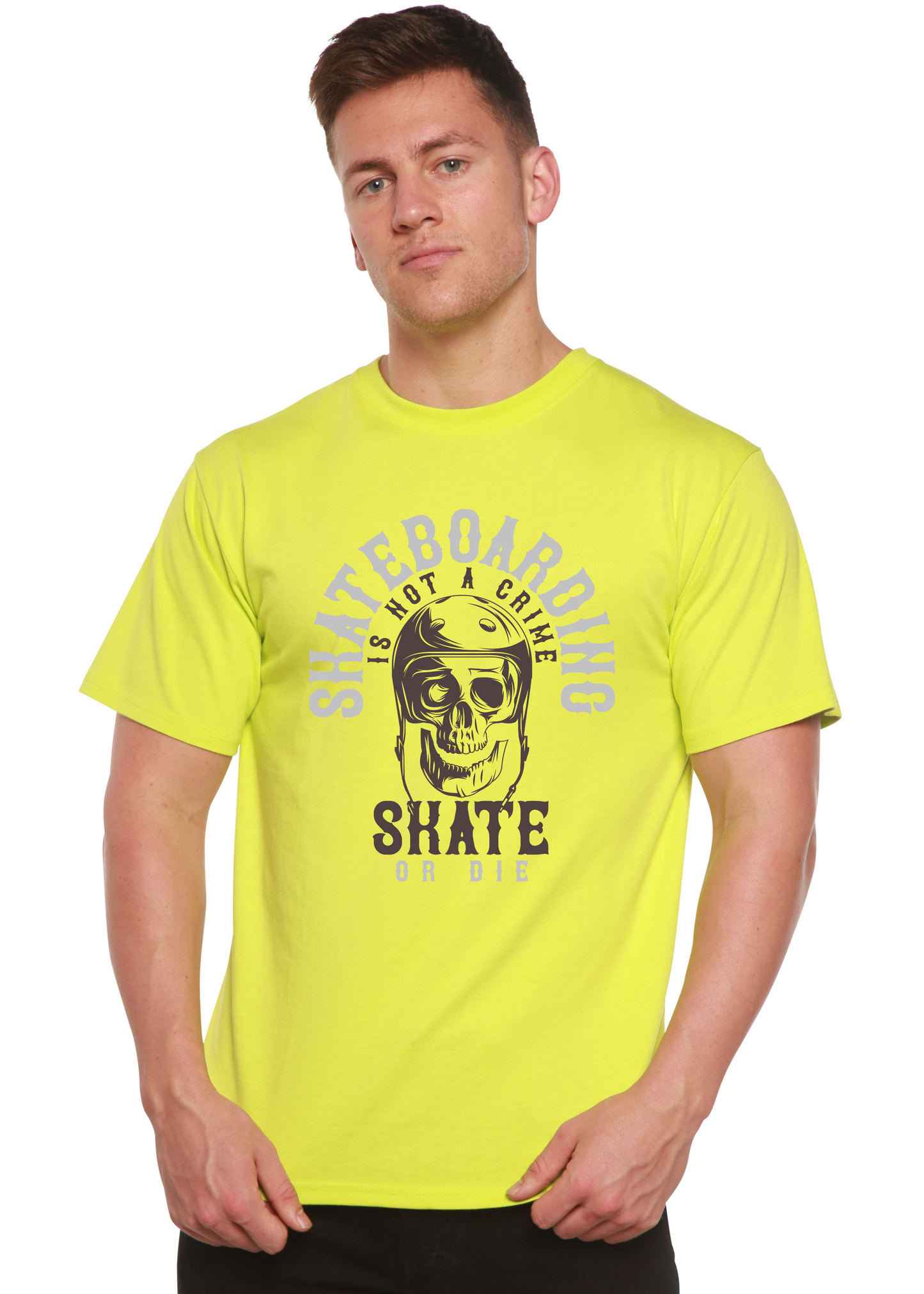 Skate Boarding Men's Bamboo Viscose/Organic Cotton Short Sleeve Graphic T-Shirt