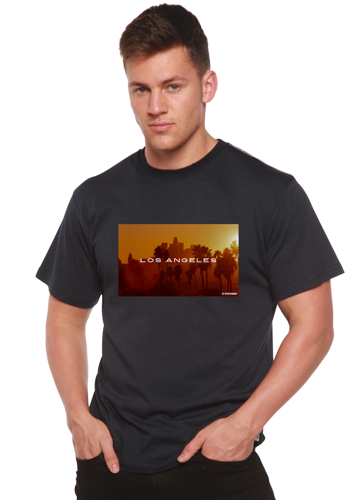 Los Angeles Unisex Bamboo Viscose/Organic Cotton Short Sleeve Graphic T-Shirt