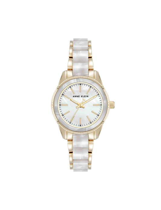 Pearlescent Acetate Link Bracelet Watch
