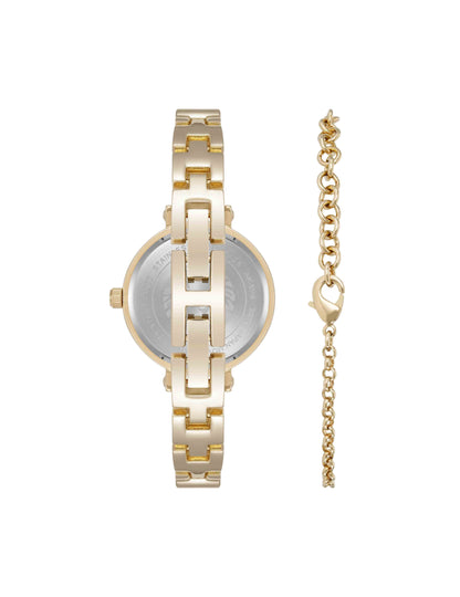 Round Gemstone Bangle Watch Set