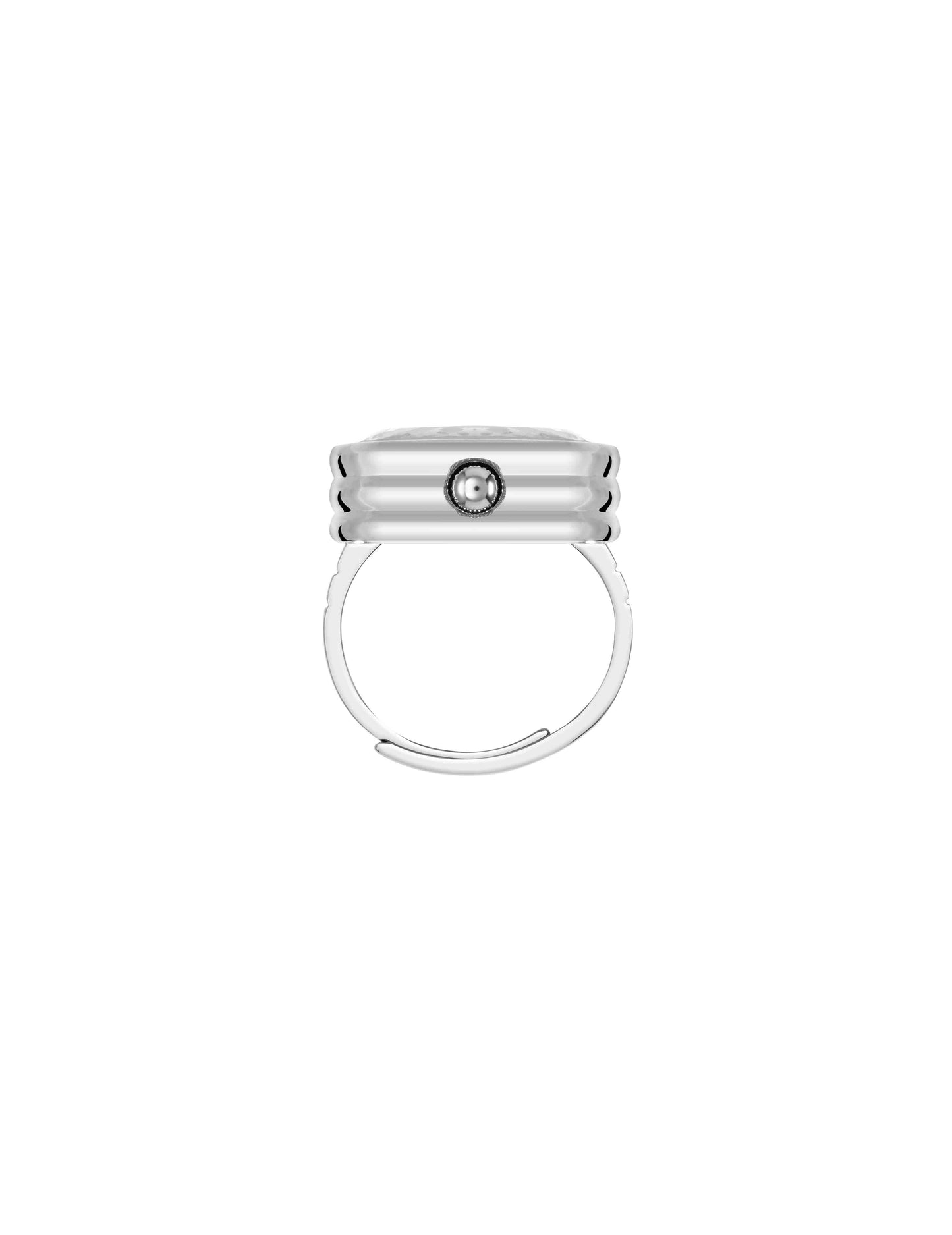 Faceted Crystal Ring Watch