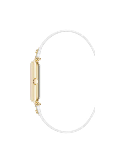 Consider It Rectangular Case Leather Watch