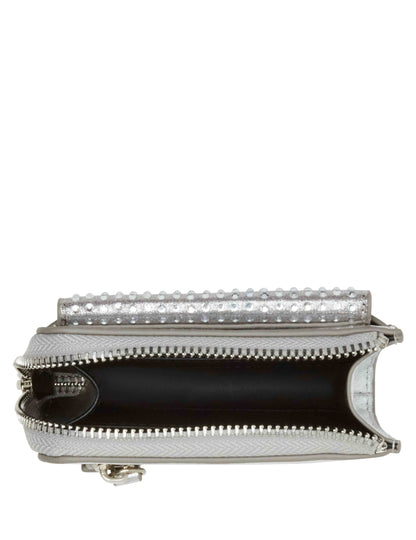2 Piece Envelope Flap Curved Wallet With Rhinestones