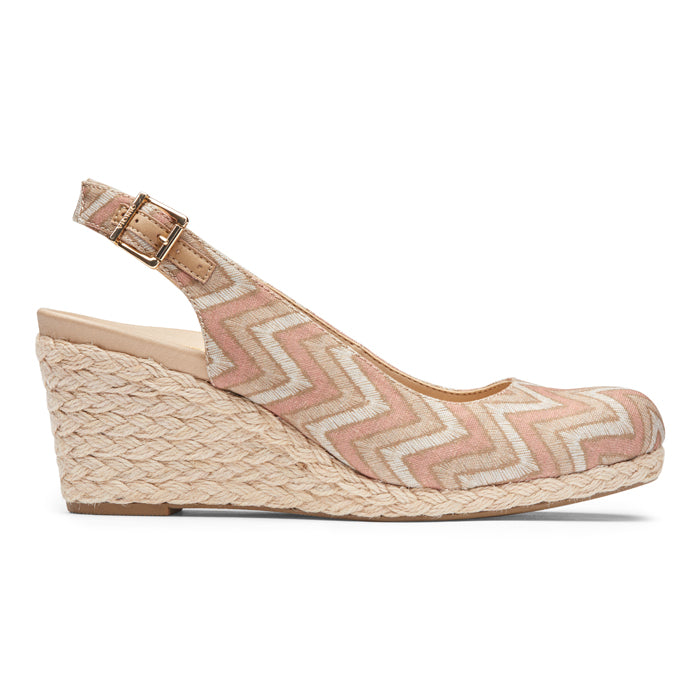Womens Vionic Coralina Wedge in Dusty Pink Chevron — image 3