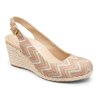 Womens Vionic Coralina Wedge in Dusty Pink Chevron — image 1