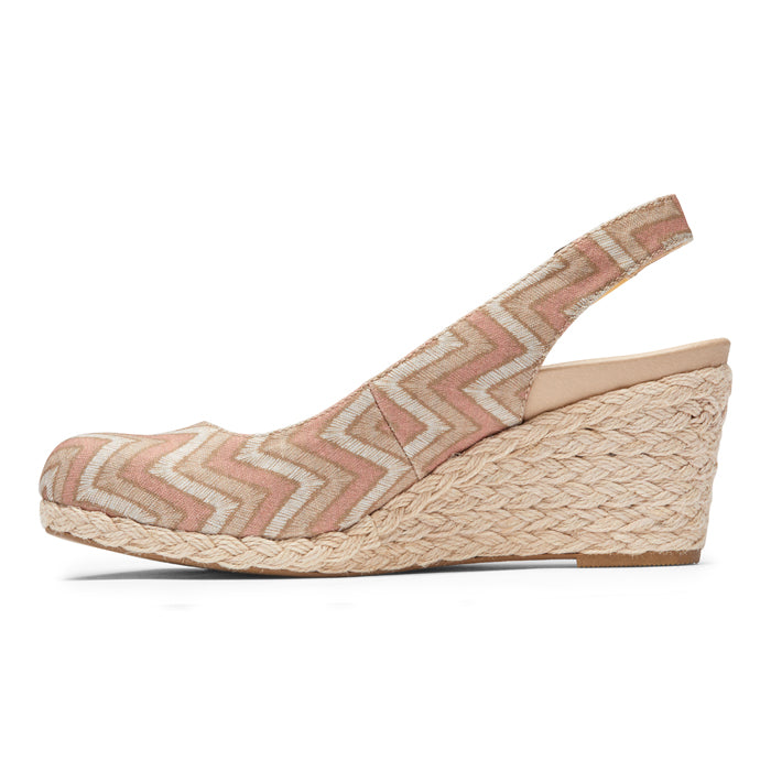 Womens Vionic Coralina Wedge in Dusty Pink Chevron — image 4