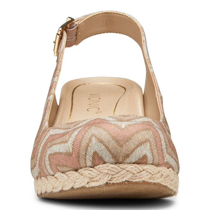 Womens Vionic Coralina Wedge in Dusty Pink Chevron — image 5