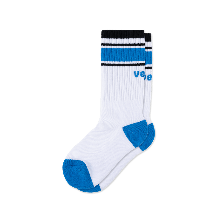 Crew Socks - White/Vessi Blue/Black