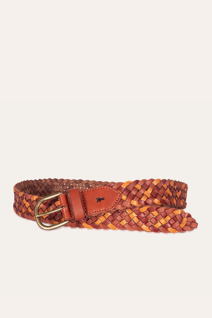 35mm Tonal Woven Leather Belt