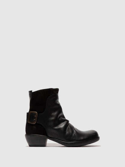Buckle Ankle Boots MEL BLACK