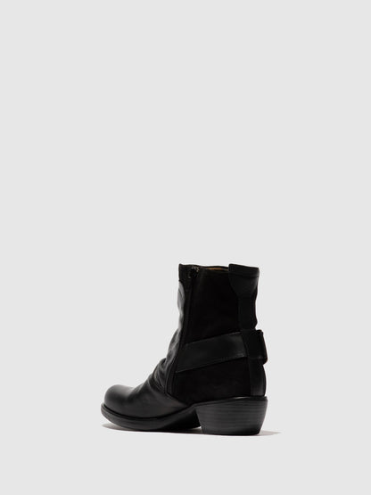 Buckle Ankle Boots MEL BLACK