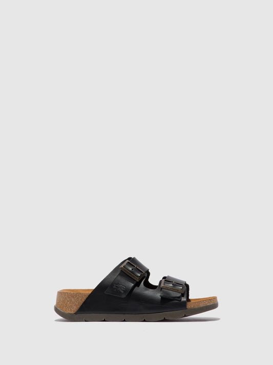 Open Toe Mules CAJA721FLY BRIDLE BLACK