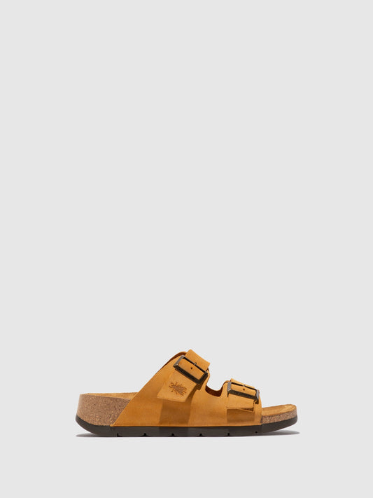 Buckle Sandals CAJA721FLY SUEDE MUSTARD