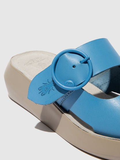 Buckle Mules BAFI029FLY BLUE
