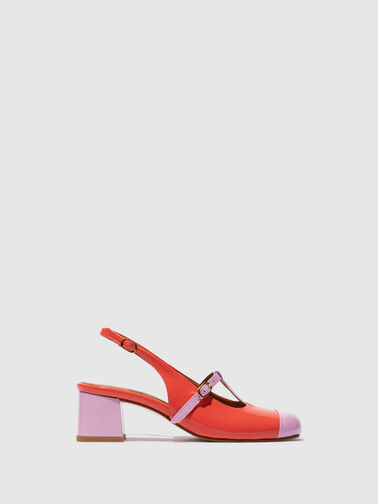 Sling-Back Sandals SOLN083FLY PINK/SCARLET