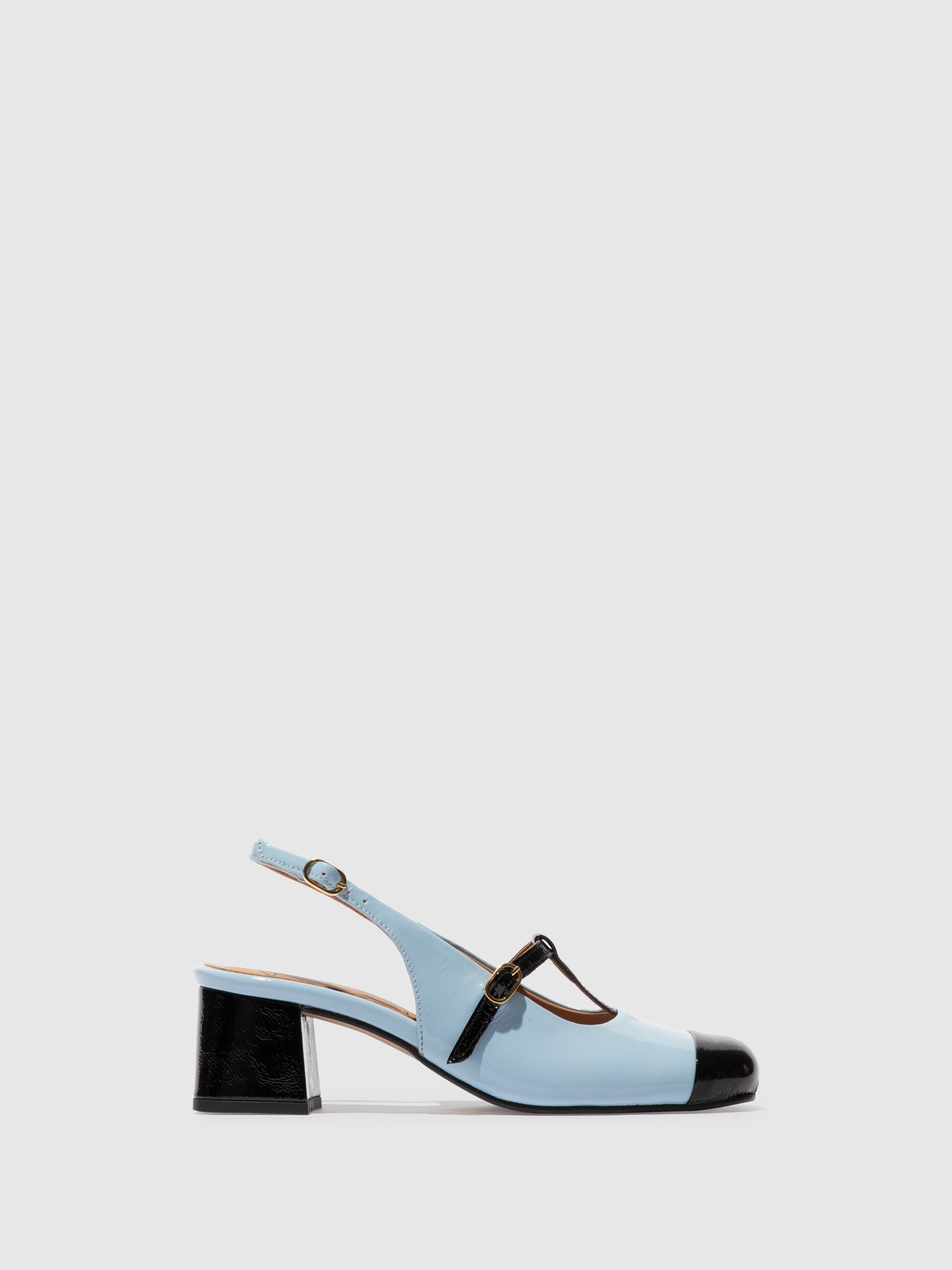 Sling-Back Sandals SOLN083FLY BLACK/ SKY BLUE