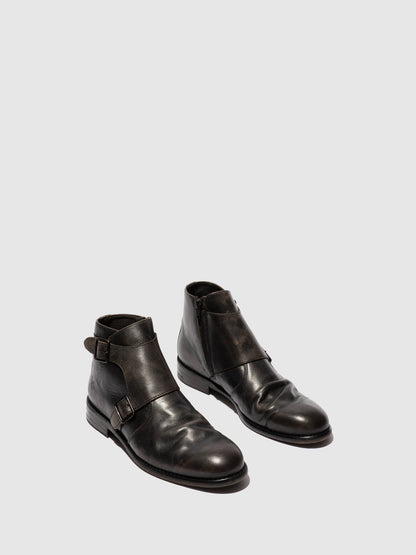 Buckle Ankle Boots WUOL142FLY WASHED BLACK