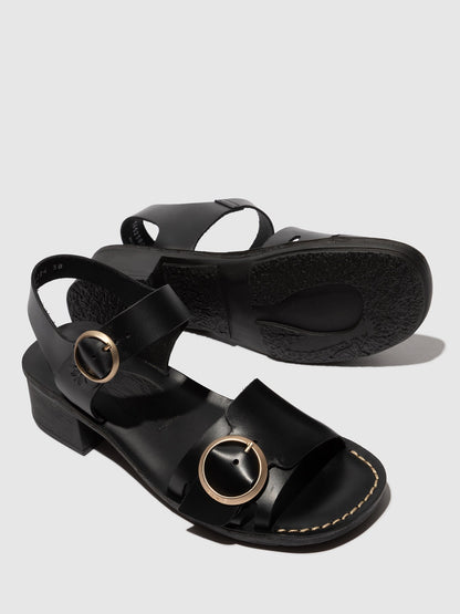 Buckle Sandals EBLI238FLY BLACK