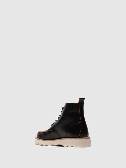 Lace-up Ankle Boots ROIK300FLY BLACK/RED
