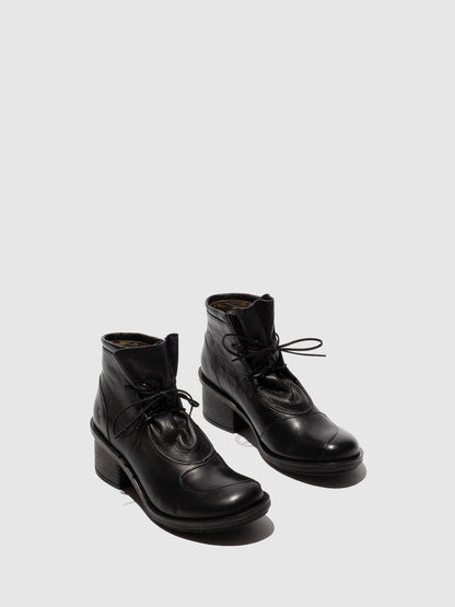 Lace-up Ankle Boots CARF307FLY BLACK