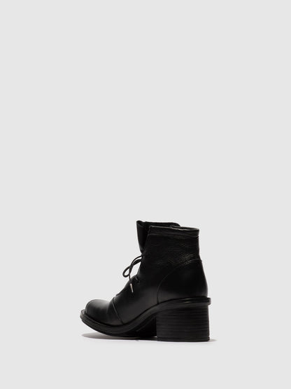 Lace-up Ankle Boots CARF307FLY BLACK