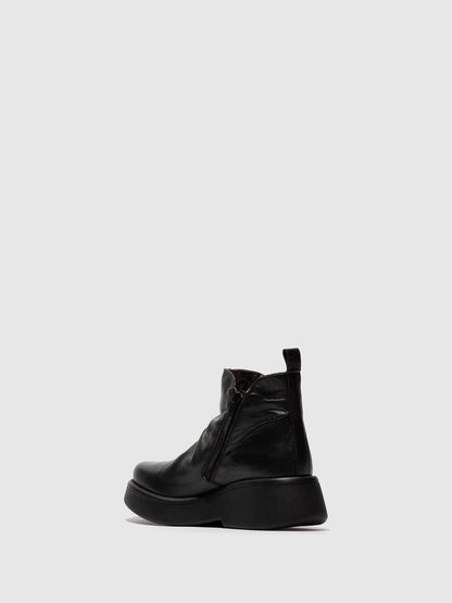 Zip Up Ankle Boots MAZY323FLY DUBLIN BLACK