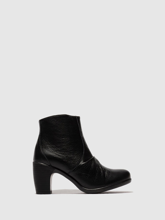 Zip Up Ankle Boots KERY330FLY VELVET BLACK