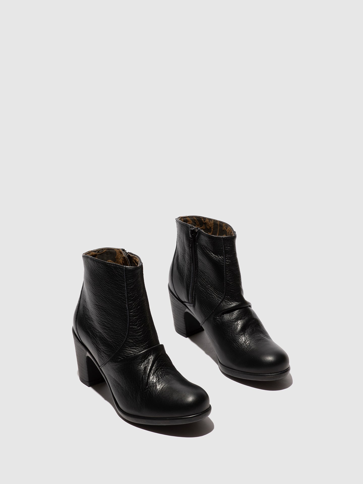 Zip Up Ankle Boots KERY330FLY VELVET BLACK