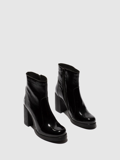 Zip Up Ankle Boots SIJU331FLY BLACK