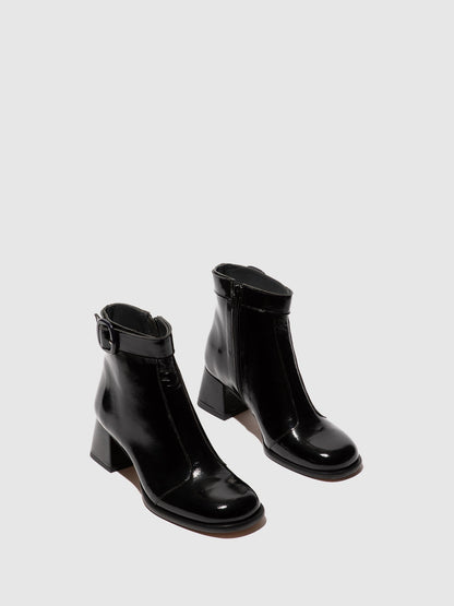 Zip Up Ankle Boots SIRT340FLY BLACK
