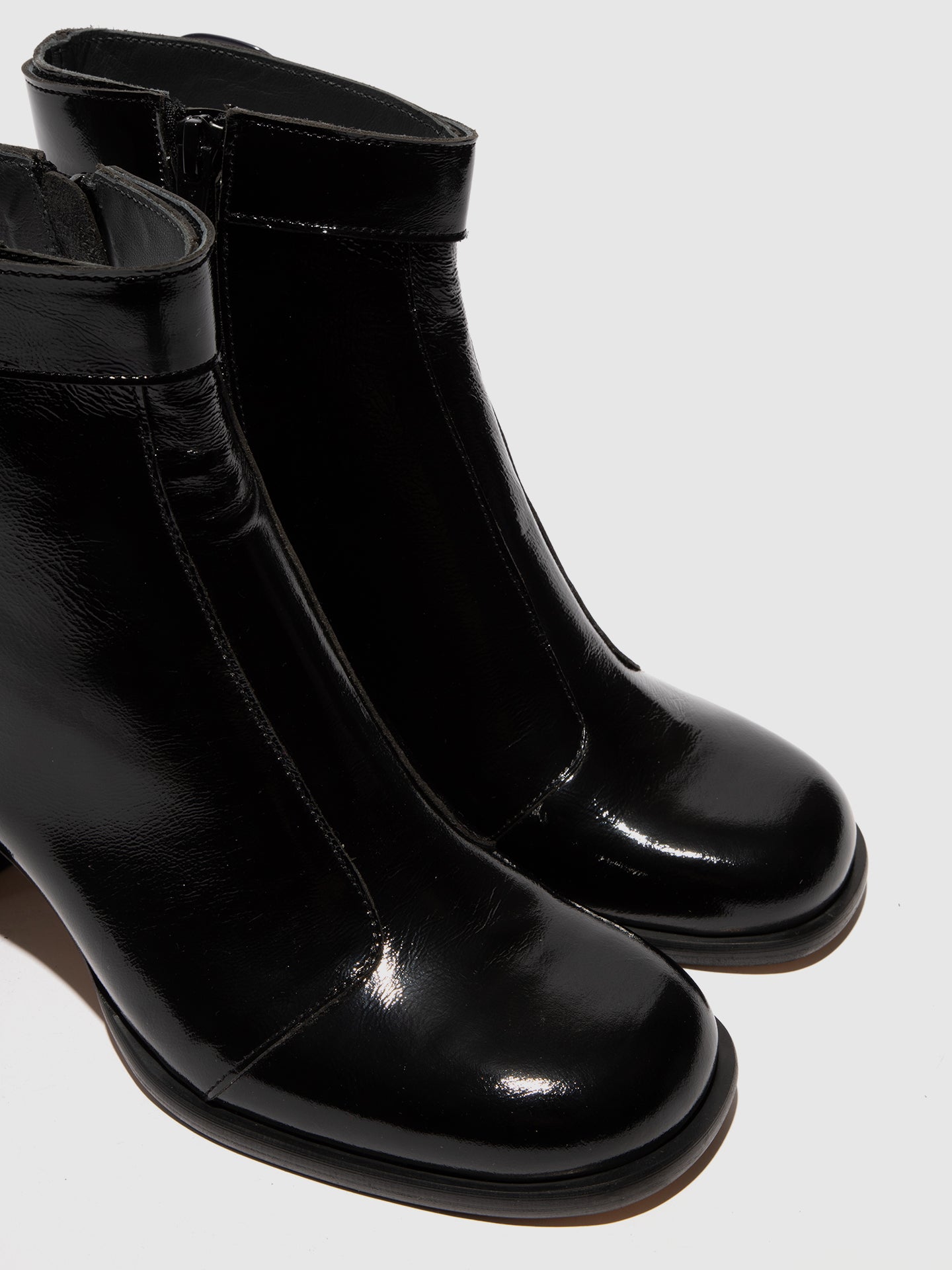 Zip Up Ankle Boots SIRT340FLY BLACK