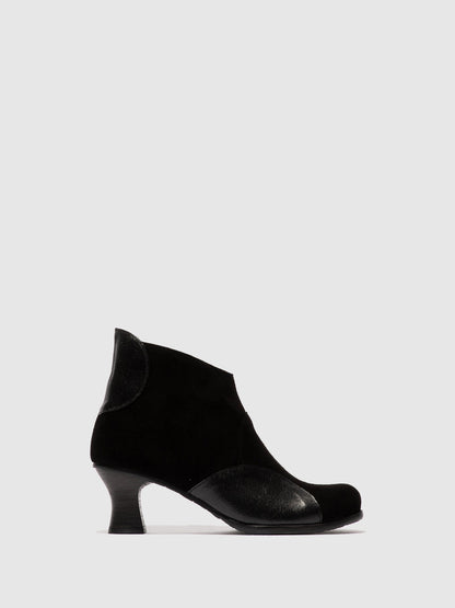 Zip Up Ankle Boots BLAIN343FLY BLACK