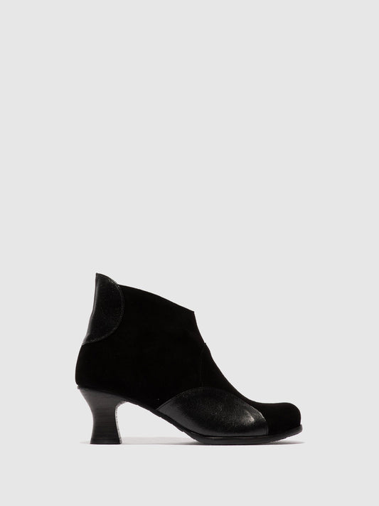 Zip Up Ankle Boots BLAIN343FLY BLACK